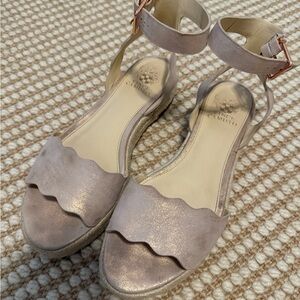 Vince Camuto Women's Metallic Pink Blush Espadrilles